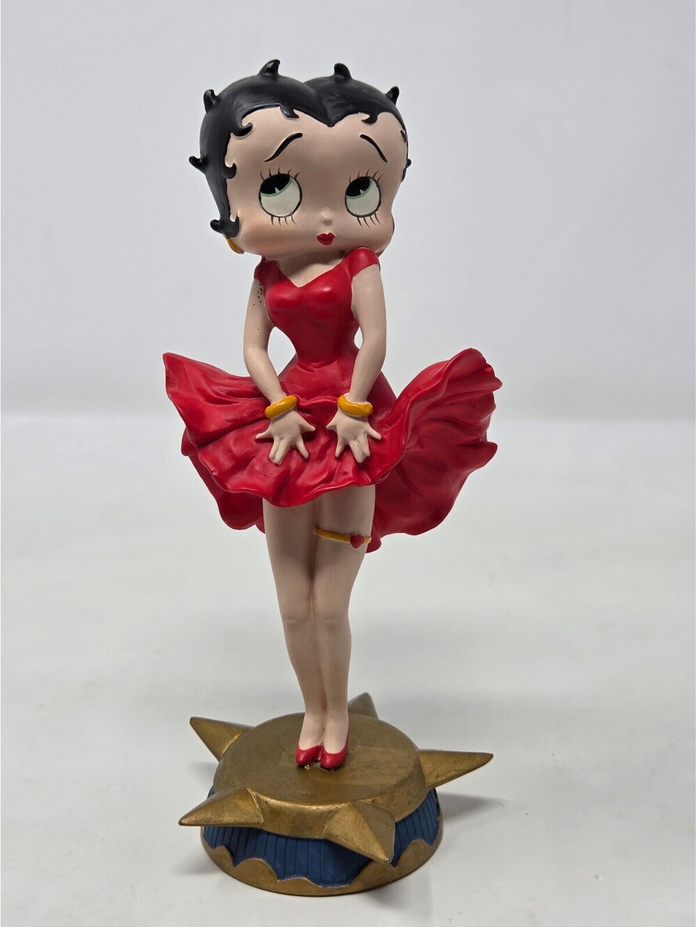 1999 Betty Boop Red Dress Figurine Bobble Hips Body 7"